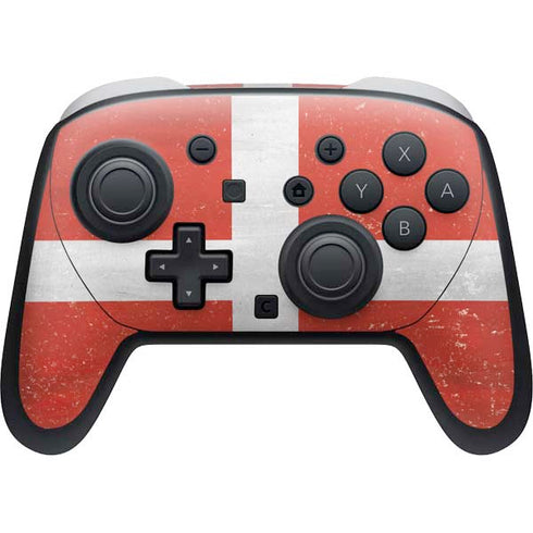 Denmark Flag Distressed Nintendo Switch 2 (2025) Pro Controller Skin